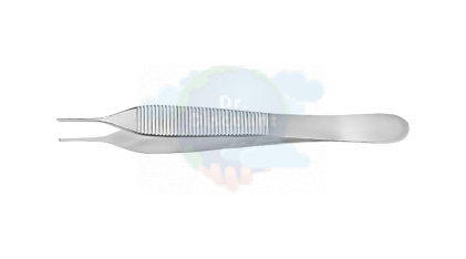Пинцет хирургический Micro-Adson, 1x2-зубый, прямой, длина 12 см