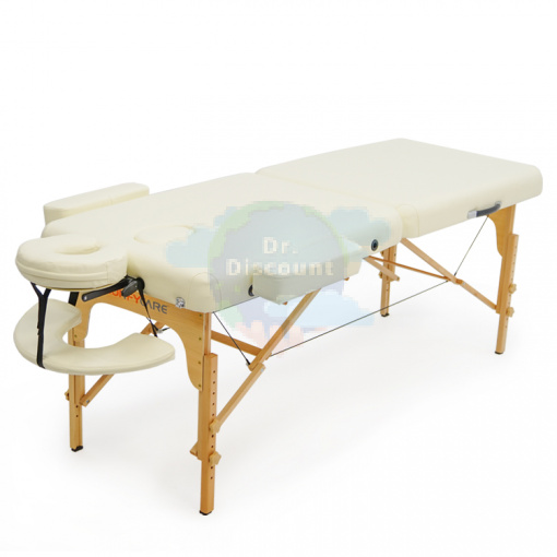MET Comfort PRO W2 Стол массажный, на буковом каркасе, кремовый