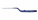Микроножницы с байонетной ручкой 2 типа, острым кончиком, изогнутым вверх лезвием 13,3 мм, прямые, общ. длина 18 см, рабочая длина 8 см
