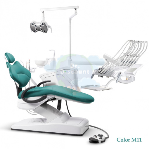 GreenMED S300 COLORFUL – Стоматологическая установка с мягкой обивкой и с верхней подачей